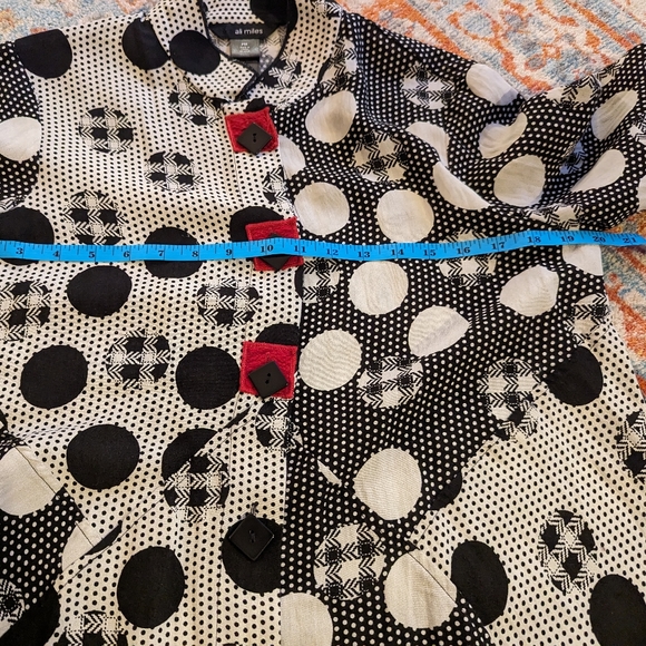 Ali Miles Womens Petite Medium Light Jacket Art To Wear MixedPrint 3/4Sleeve 118 - Picture 10 of 12